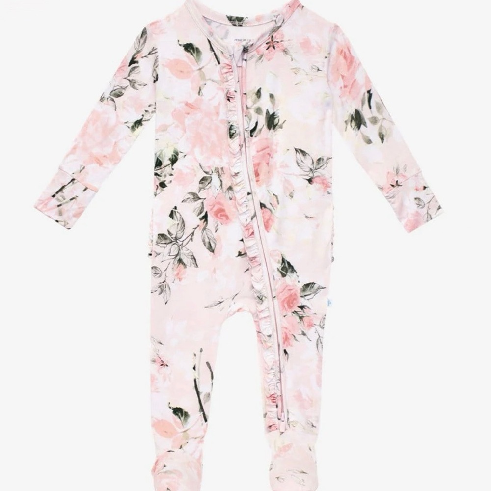 Posh Peanut Pink Floral BabyPajamas